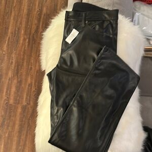 Gap Black Faux Leather Pants